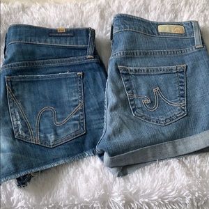 Bundle of 2 pairs of jean shorts